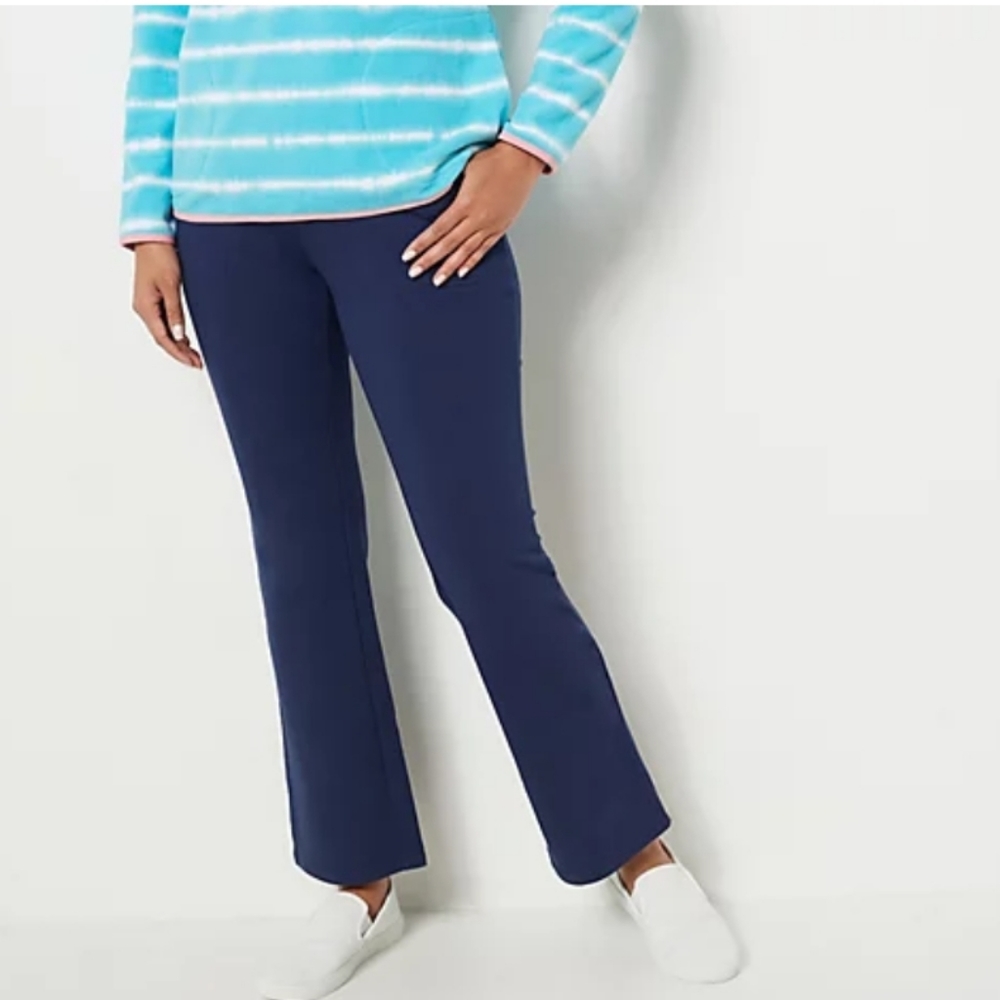 QVC Sport Savvy Tall French Terry Lightly Bootcut Pant‎